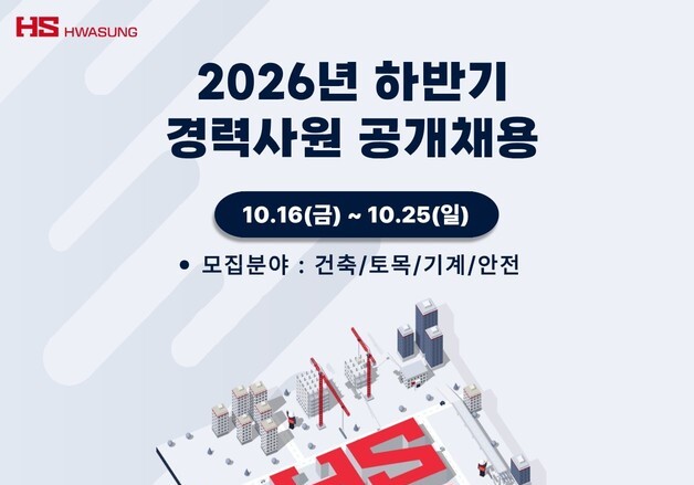 대구 대표 건설사 HS화성, 경력사원 공채…"전문성 평가"