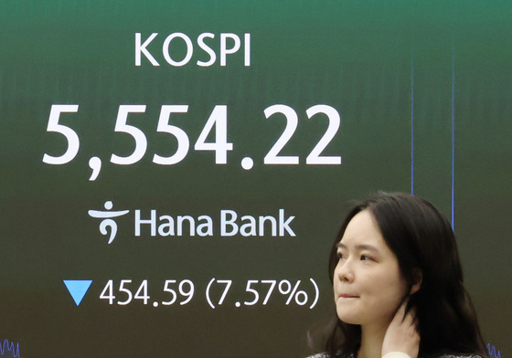7% 이상 하락 마감한 코스피