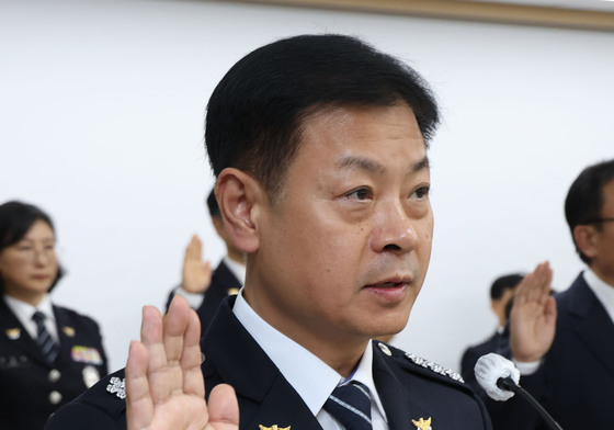 [국감] 선서하는 고범석 서울청장
