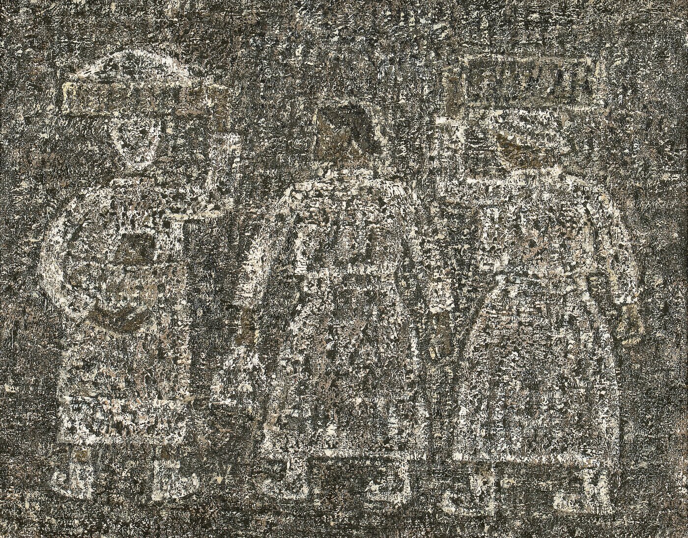 본문 이미지 - 박수근 Park SooKeun 1914 - 1965, 귀로, oil on masonite, 26.8&times;34cm | 1964, KRW 6억 8000만 ~ 18억 원)