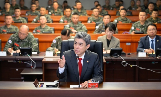 강신철 국방장관, 해병대사령부 현장점검…준4군 개편 현안 점검