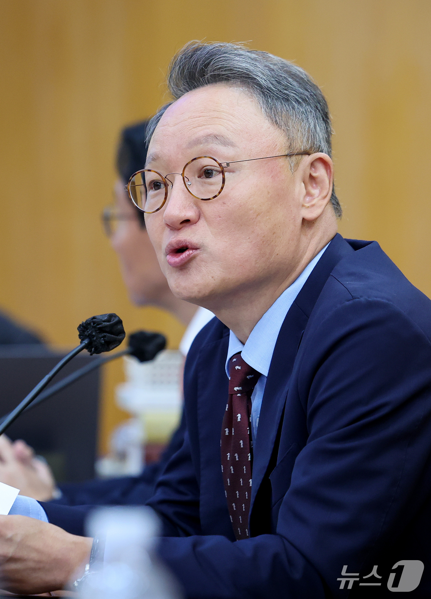 (대구=뉴스1) 공정식 기자 = 안상훈 국민의힘(비례대표) 의원이 16일 대구 중구 한국은행 대구경북본부에서 열린 국회 재정경제기획위원회의 동북·동남지방데이터청, 부산·대구지방국세 …