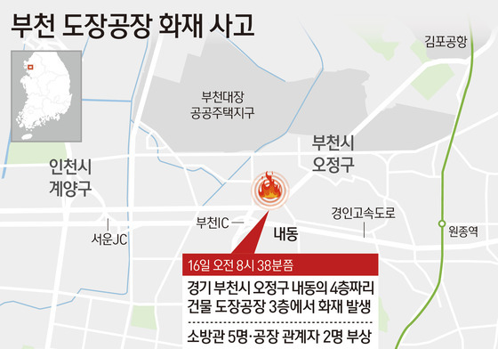 [그래픽] 부천 도장공장 화재 사고