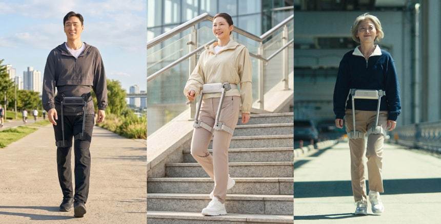 본문 이미지 - 코웨이가 위로보틱스와 협력해 개발한 '보행보조 웨어러블 로봇'을 정식 출시하고 렌털 서비스를 시작한다. (코웨이 제공)