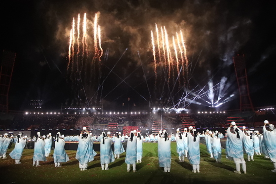 전국체육대회 개회식 성화 점화 축포