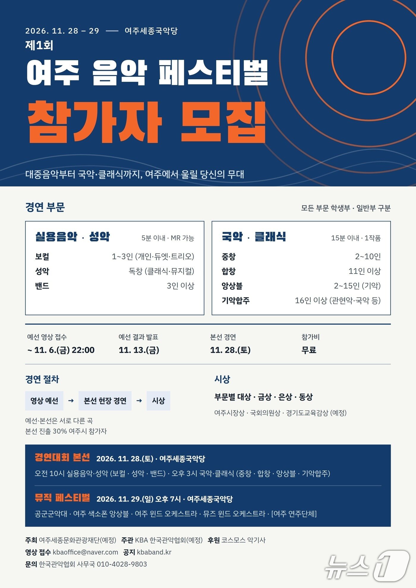 본문 이미지 - 여주 음악 페스티벌 참가자 모집 포스터