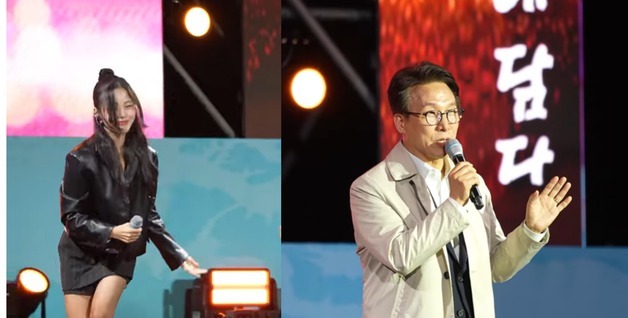 '흥 깨졌네' 축제 도중 가수 공연 중단…김민석 등장에 '과잉 의전' 논란
