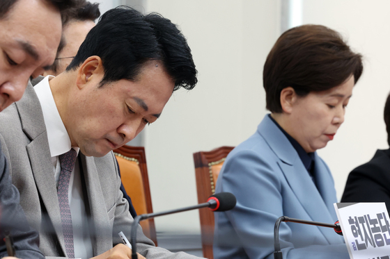 장동혁·양향자 '냉랭한 분위기'