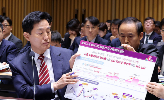 [국감] 자료 준비하는 오세훈 시장