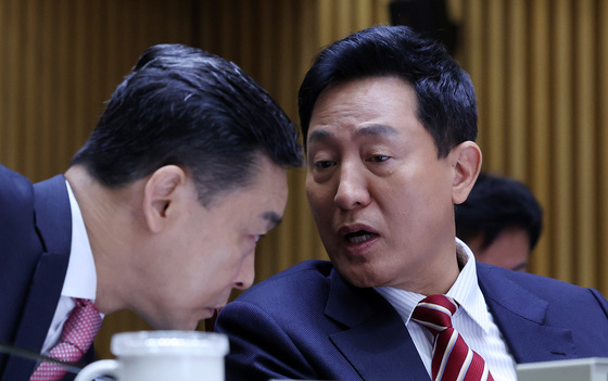[국감] 오세훈, 행정 1부시장 직무대행과 무슨대화?