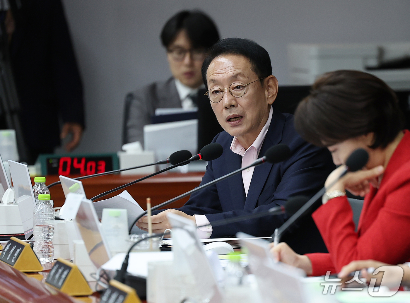 (대구=뉴스1) 공정식 기자 = 김도읍 국민의힘 의원이 19일 대구 동구 한국가스공사 본사에서 열린 2026년도 국회 산자중기위원회의 한국가스공사, 한국석유공사, 강원랜드, 대한석 …