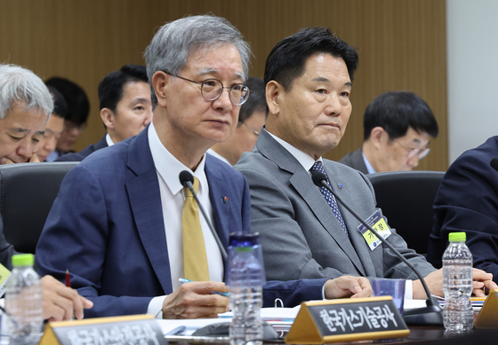 [국감 ]질의 받는 손주석·홍의락 사장