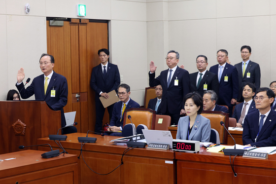 [국감] 5대 은행장, 국감 증인 선서