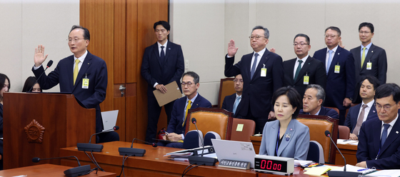 [국감] 5대 은행장, 국감 증인 선서