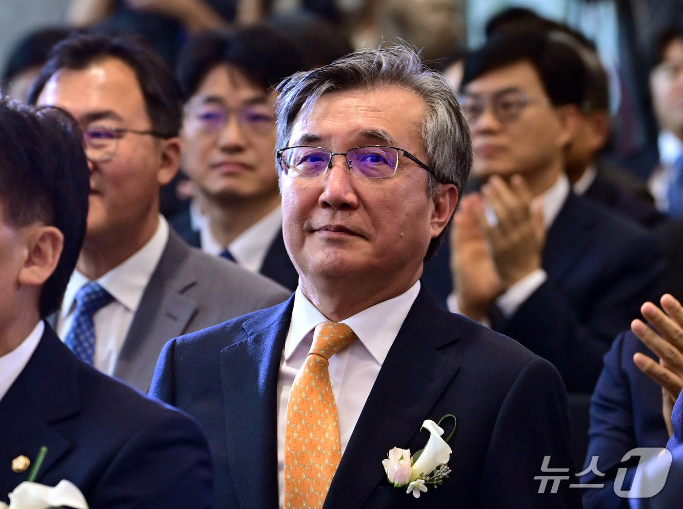 (서울=뉴스1) 이호윤 기자 = 이주원 중대범죄수사청장 후보추천위원회 위원장이 2일 서울 중구 르네스퀘어에서 열린 중대범죄수사청 개청식에 참석해 있다. (공동취재) 2026.10. …