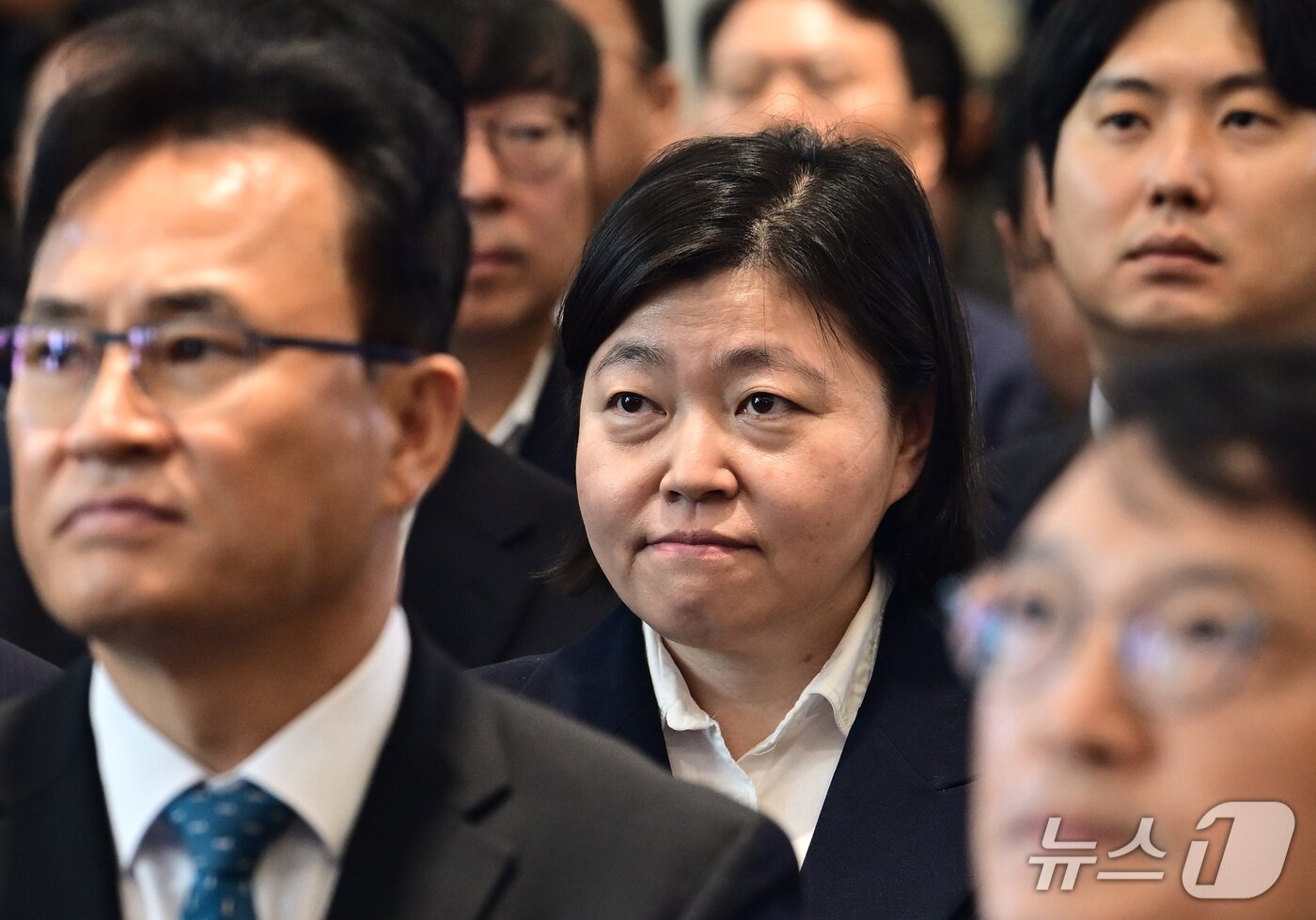 본문 이미지 - 임은정 광주중수청장이 2일 서울 중구 르네스퀘어에서 열린 중대범죄수사청 개청식에 참석해 있다. (공동취재) 2026.10.2 ⓒ 뉴스1 이호윤 기자