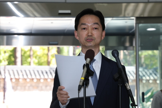 입장 밝히는 김지용 중수청장 후보자