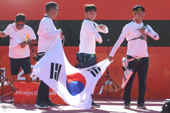 '금메달' 김우진·김제덕·이우석, '우리가 세계 최강'