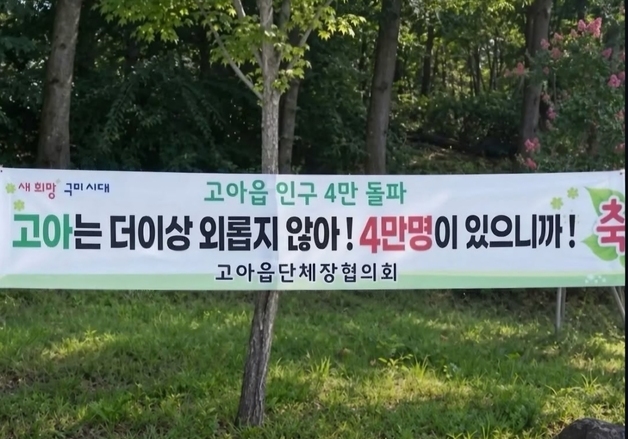 "고아는 외롭지 않아, 4만명 있으니까"…구미 현수막 '눈길'