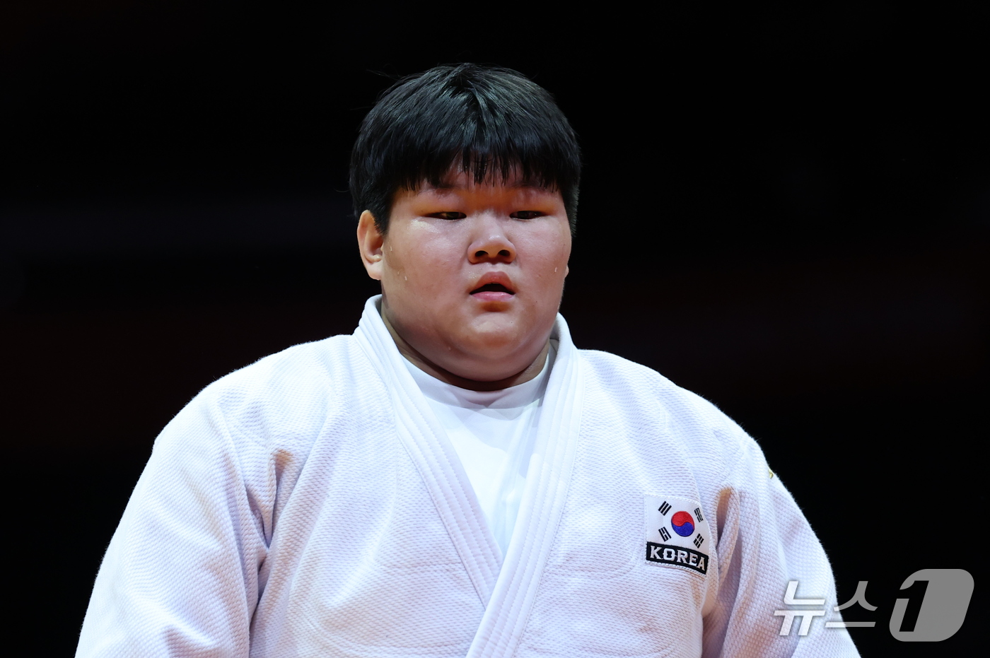 (나고야=뉴스1) 안은나 기자 = 대한민국 이현지가 2일 일본 아이치 인터내셔널 아레나에서 열린 2026 아이치·나고야 아시안게임 유도 여자 78kg 초과급 중국 뉴신란과의 결승전 …