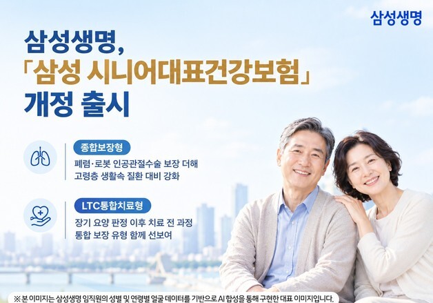 삼성생명, '시니어대표건강보험' 폐렴·로봇 인공관절수술까지 보장 확대