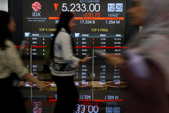 인도네시아 증시 이틀간 15% 폭락 후 반등…MSCI 강등 막기 총력
