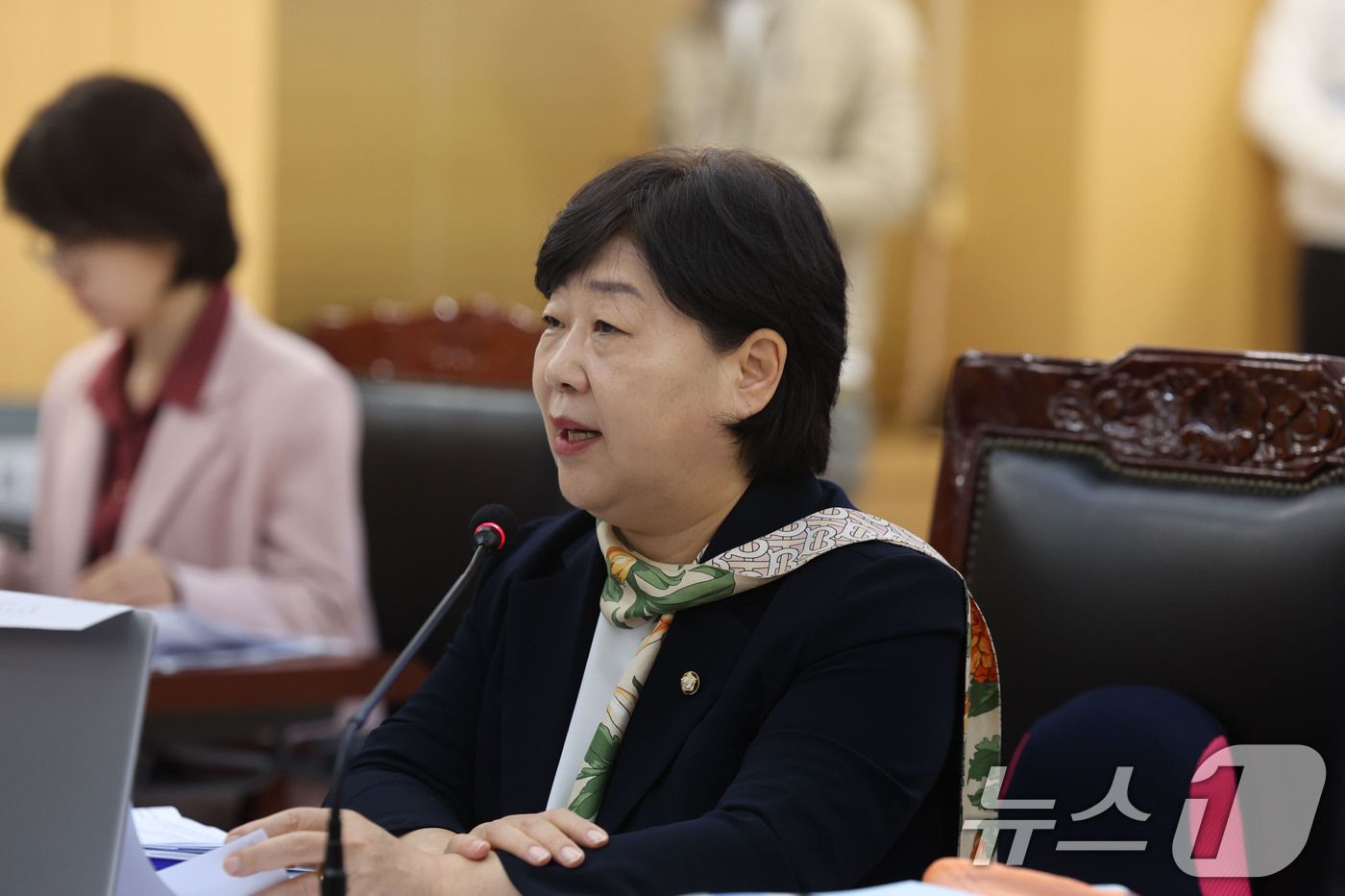 (광주=뉴스1) 박지현 기자 = 서영교 법제사법위원장이 20일  전남광주통합특별시 동구 광주고등법원에서 열린 국회 법제사법위원회(법사위)의 대전고등·지방·가정·회생법원, 광주고등· …