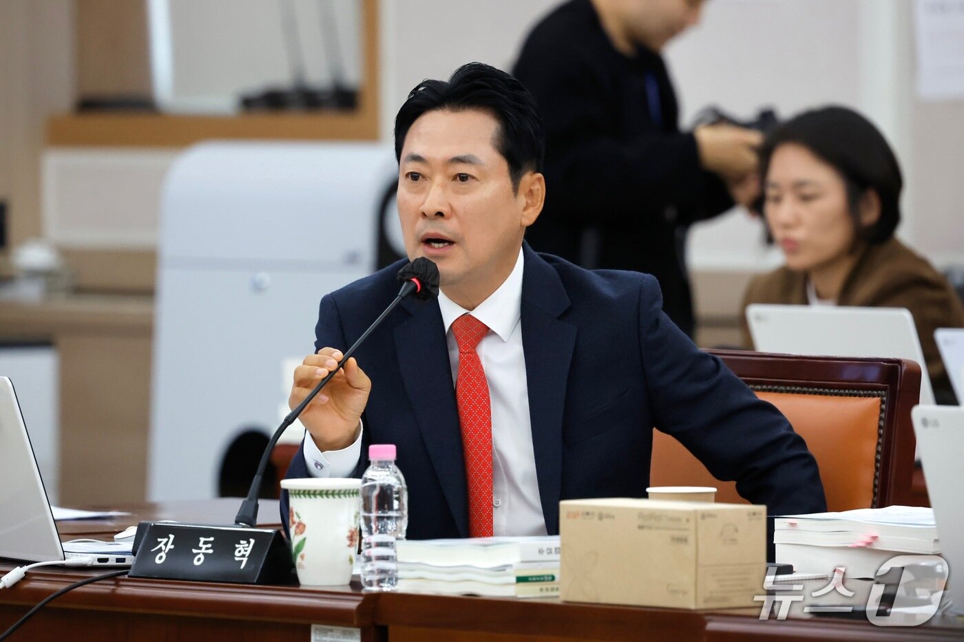 본문 이미지 - 장동혁 국민의힘 당대표가 20일 전남광주통합특별시교육청 남악청사에서 열린 국정감사에서 발언하고 있다.(전남광주통합특별시교육청 제공. 재배포 및 DB 금지)