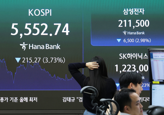 코스피, 반도체 약세에 3%대 하락 마감