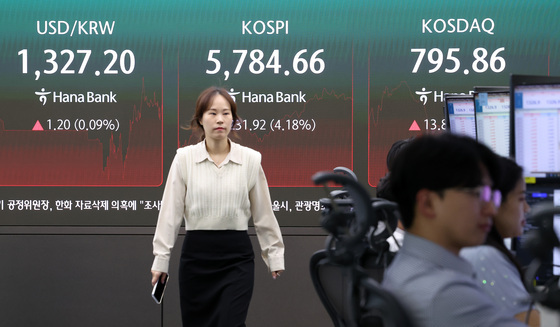 코스피, 반도체 대형주 급등에 장중 매수 사이드카 발동