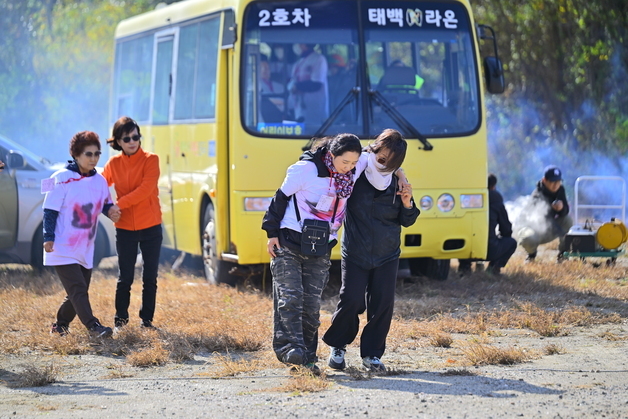 "전기버스 충돌 화재가 대형산불로"…속초시, 복합재난 대응훈련