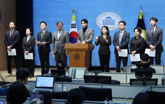 과방위 범여권, 이진숙 의원 국감 제척 관련 기자회견