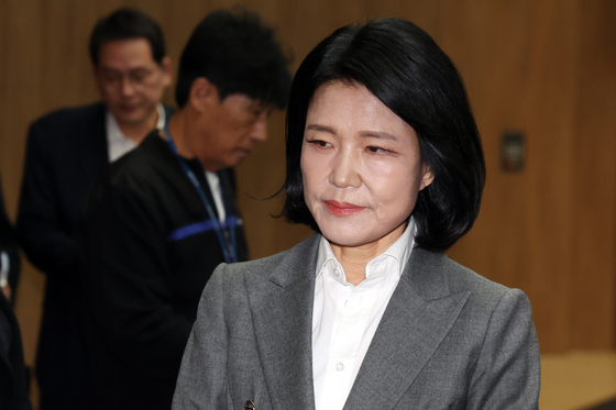 기자회견 마친 이진숙 의원