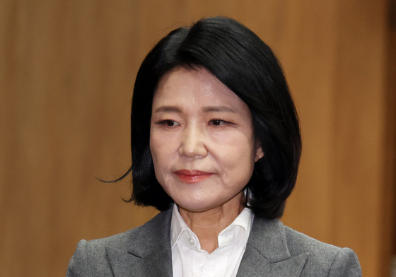기자회견 마친 이진숙 의원