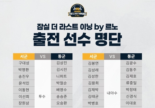 박철순·이승엽·송진우…한국야구 '레전드', 잠실구장서 마지막 인사