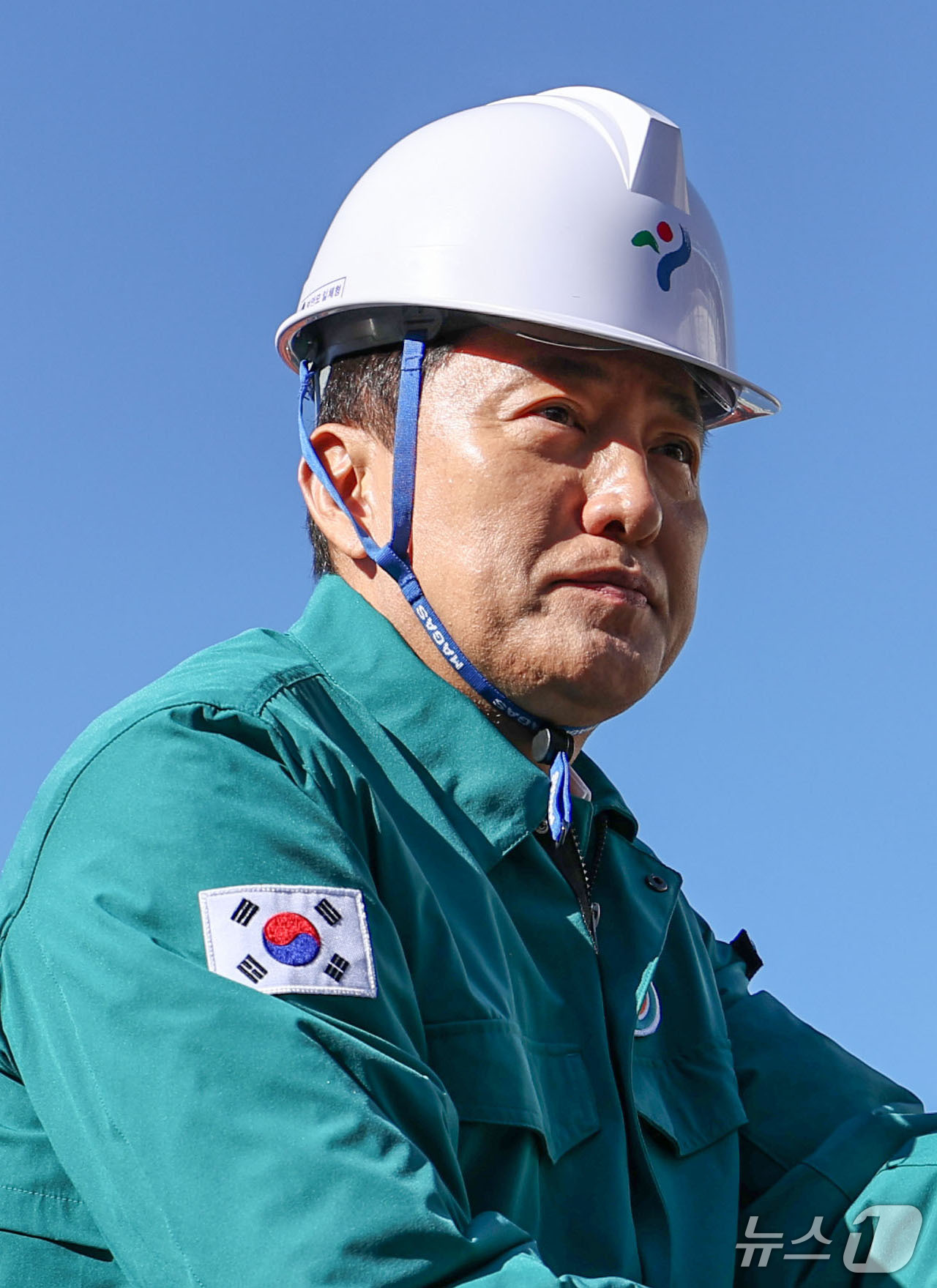 (서울=뉴스1) 이종수 기자 = 오세훈 서울시장이 22일 서울 양천구 목동종합운동장에서 열린 ‘2026 재난대응 안전한국훈련’에 참석하고 있다. 2026.10.22/뉴스1
