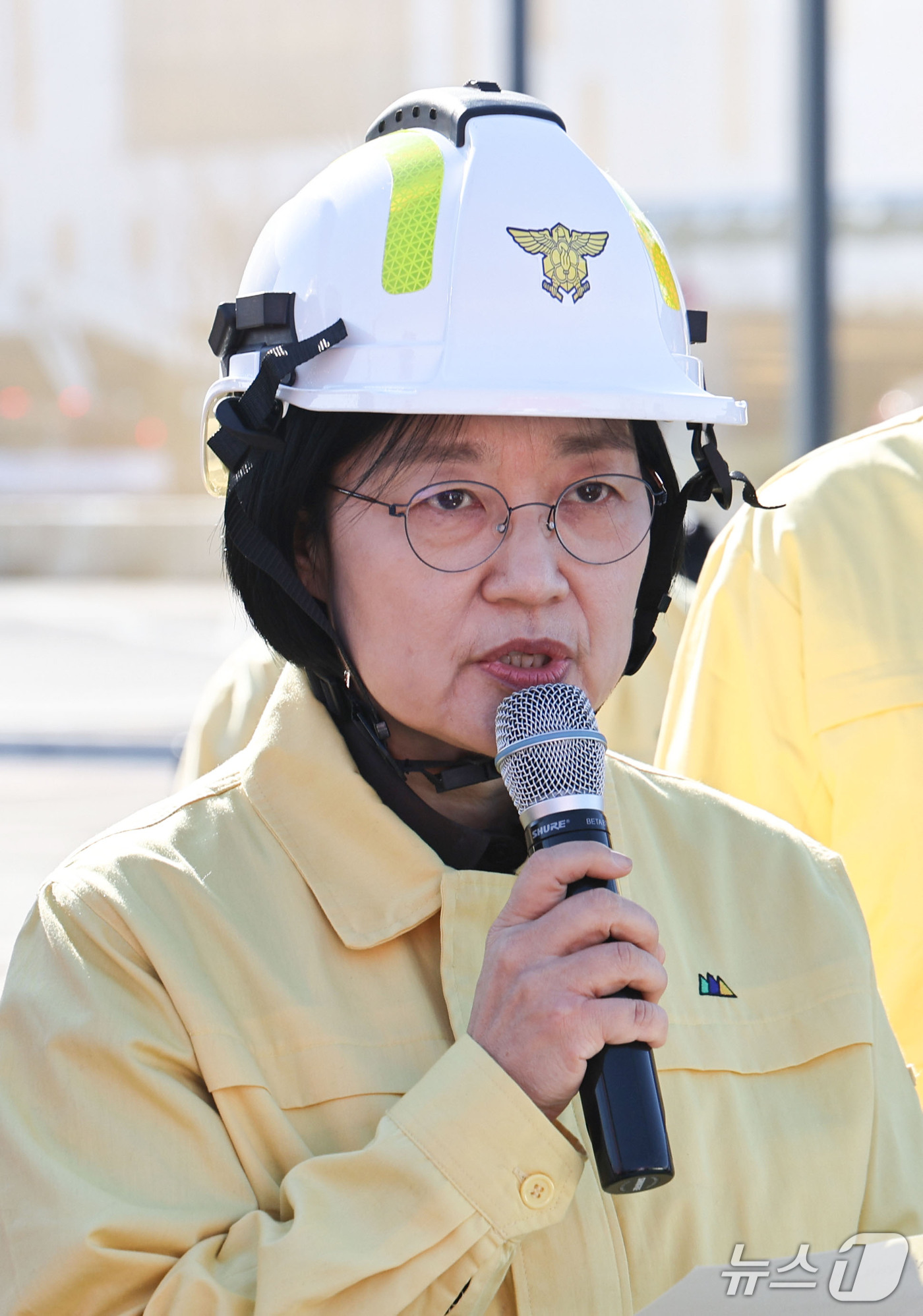 (인천=뉴스1) 이종수 기자 = 한성숙 국무총리가 22일 오후 인천 중구 인스파이어 리조트에서 열린 ‘2026년 국가단위 긴급구조종합훈련’에서 발언하고 있다. 2026.10.22/ …