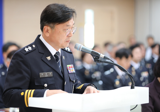 [국감] 인사말하는 김호승 전남경찰청장