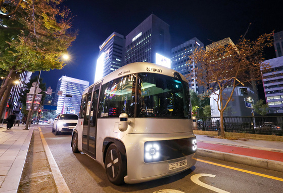 청계천 자율주행버스 '청계 A01' 야간운행 시작