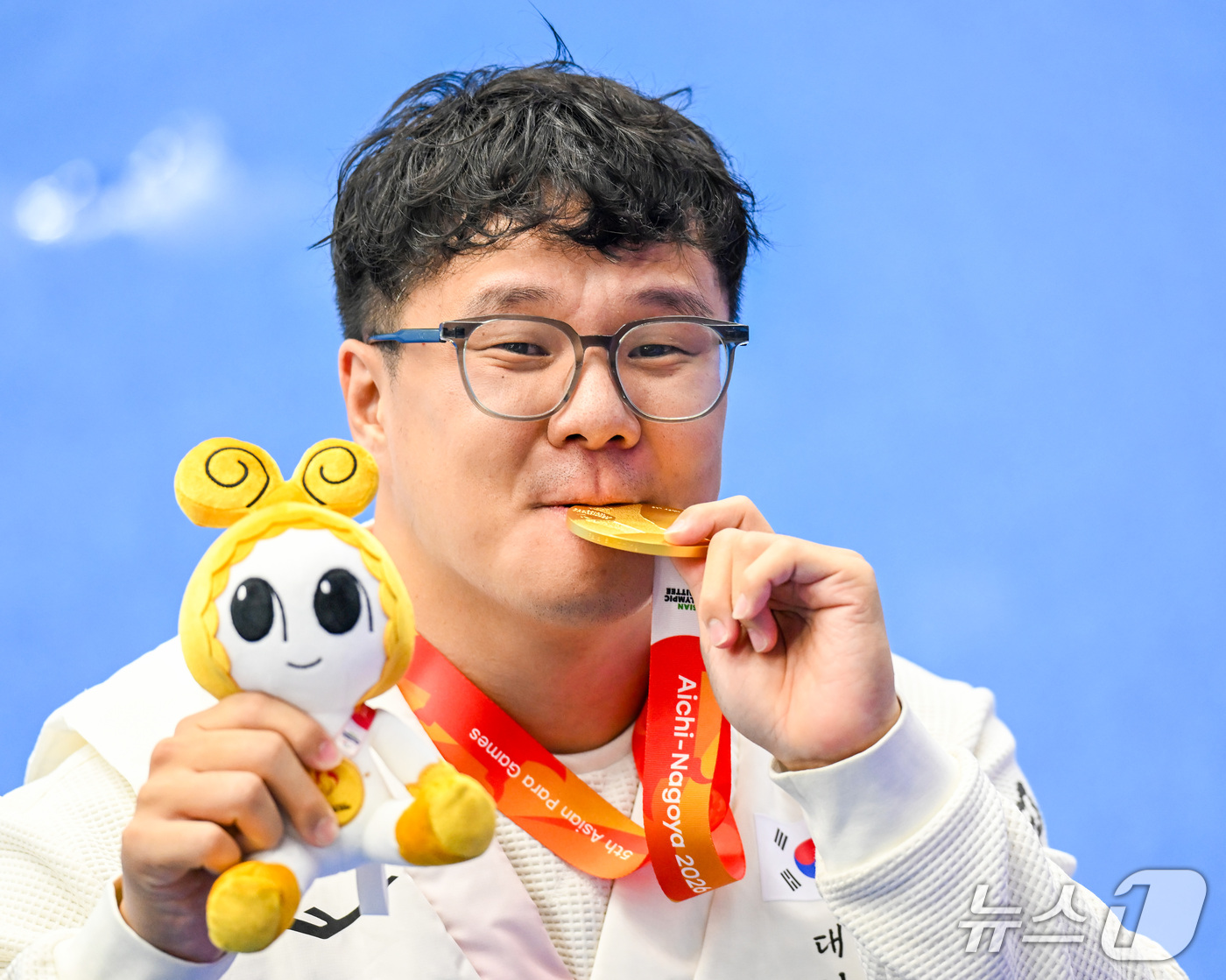 (서울=뉴스1) 사진공동취재단 = 대한민국 조기성이 22일 일본 나고야시 종합체육관에서 열린 2026 아이치·나고야 장애인아시안게임 수영 남자 개인혼영 150m(스포츠등급 SM4) …