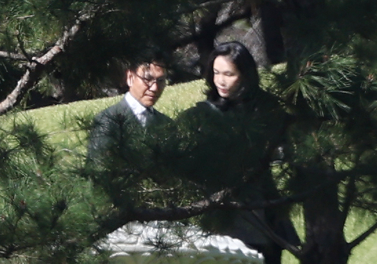 이건희 선대회장 추도식 참석한 이서현·김재열
