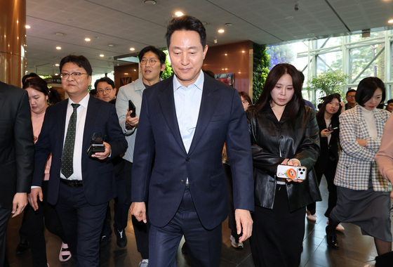 무죄 선고 받은 오세훈 시장 '시청으로'