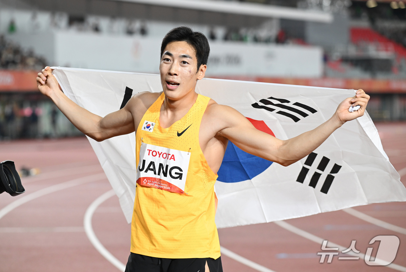 (나고야=뉴스1) 사진공동취재단 = 장민호가 23일 일본 나고야 팔로마 미즈호 스포츠파크에서 열린 ‘제5회 아이치-나고야 아시안 패러게임’ 남자 육상 400m T-13에 출전해 4 …
