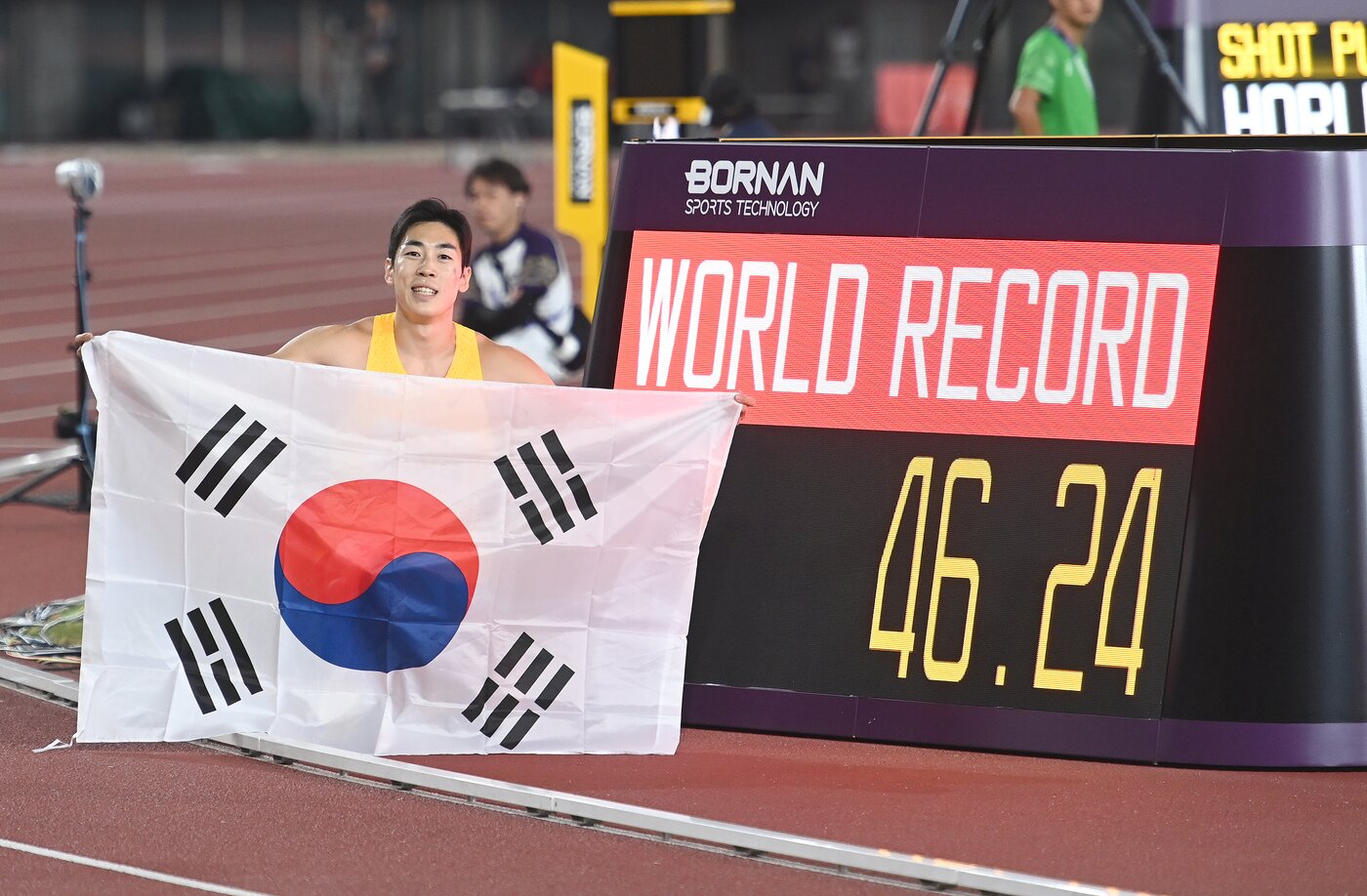 본문 이미지 - 장민호는 2026 아이치·나고야 아시안패러게임 육상 남자 400m(스포츠등급 T13) 결선에서 46초 24의 세계 기록을 수립했다. (대한장애인체육회 제공. DB 및 재배포 금지)