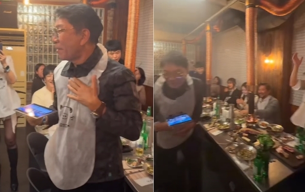 "이수만!" 고깃집서 골든벨 울렸다…모든 손님 밥값 내주고 팔찌도 선물