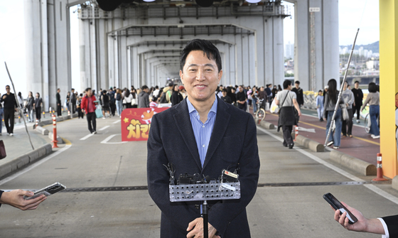 잠수교 현장 점검 마친 오세훈 시장