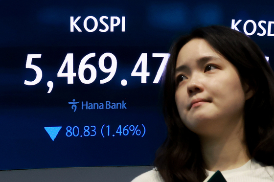 5500선 하회한 코스피