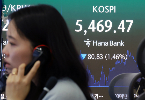 코스피 5500선 하회