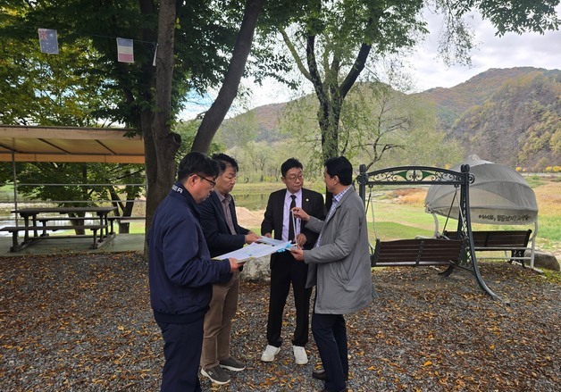 김학조 도의원, 영월 국도·국지도 현장 점검…"차질 없는 공사" 당부