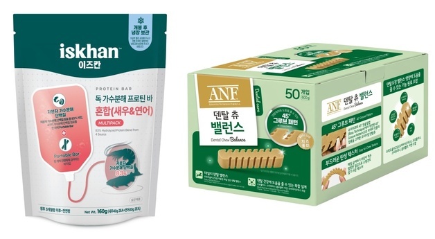 우리와, 반려견 맞춤형 케어 간식 이즈칸 프로틴바·ANF 덴탈츄 출시